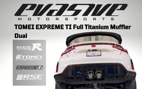 Movie:@Evasive Motorsports Civic Type-R FL5 TOMEI ExpremeTi Dual <br><br>